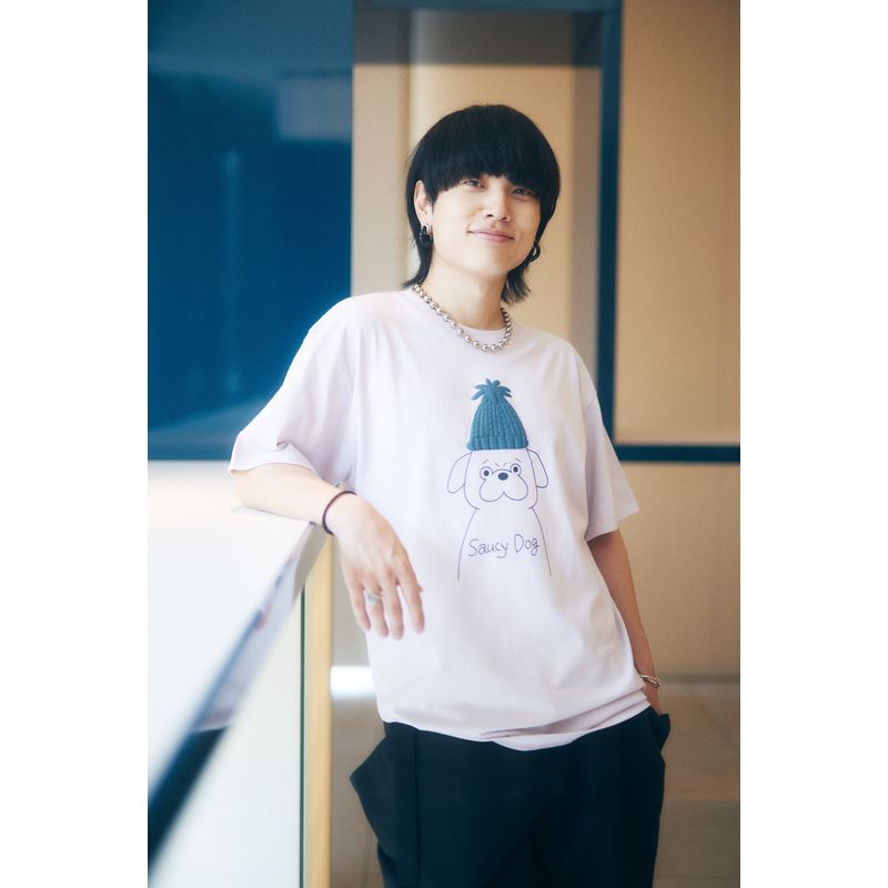 パグさんTシャツ/モーブピンク