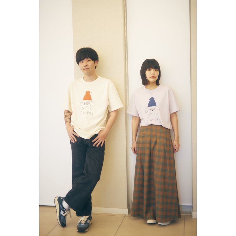 パグさんTシャツ/モーブピンク