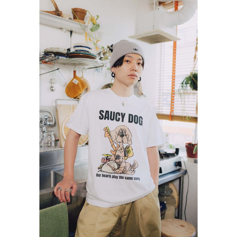 商品詳細ページ | Saucy Dog Online Shop | play Tシャツ/ホワイト