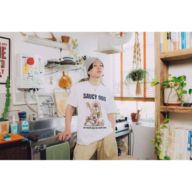 商品詳細ページ | Saucy Dog Online Shop | play Tシャツ/ホワイト