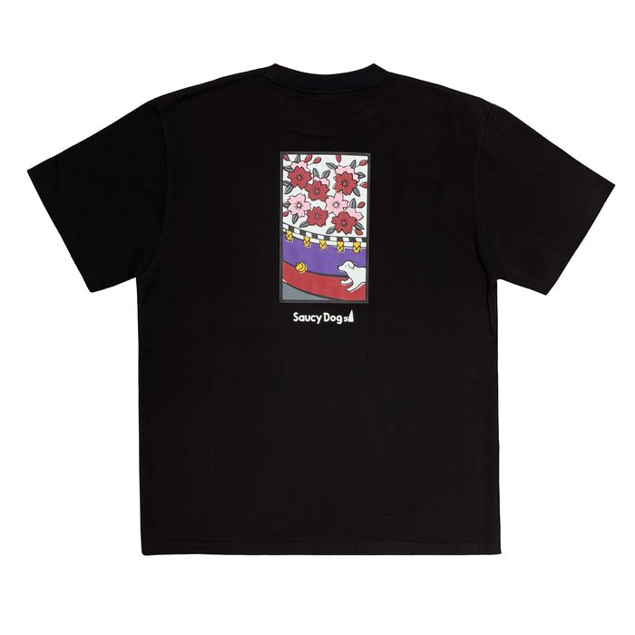 ”coi coi” Tシャツ -桜に犬-