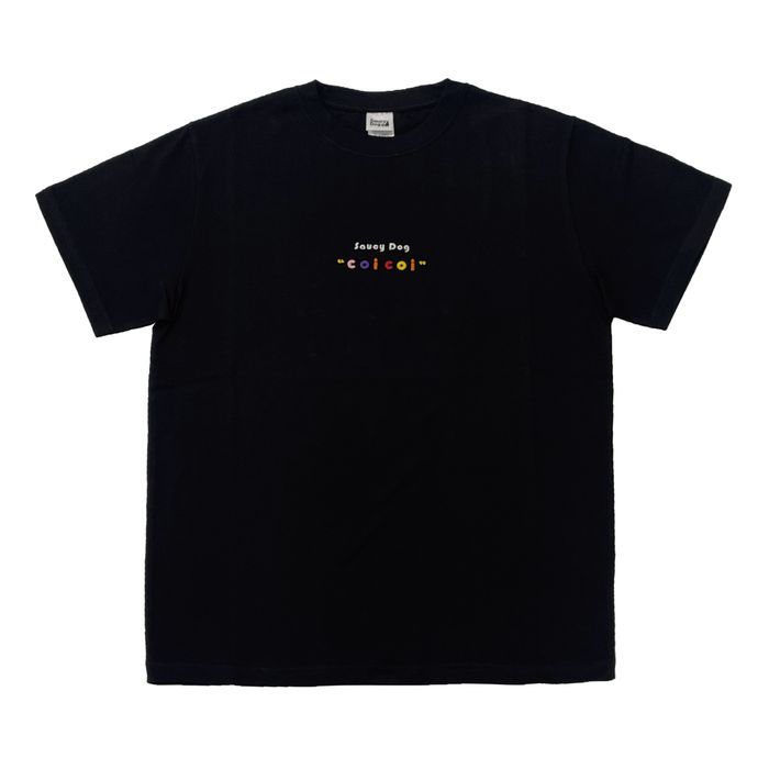 ”coi coi” Tシャツ -芒に犬-