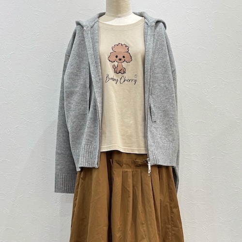 Baby Cherry ワイドTシャツ[ストーン]