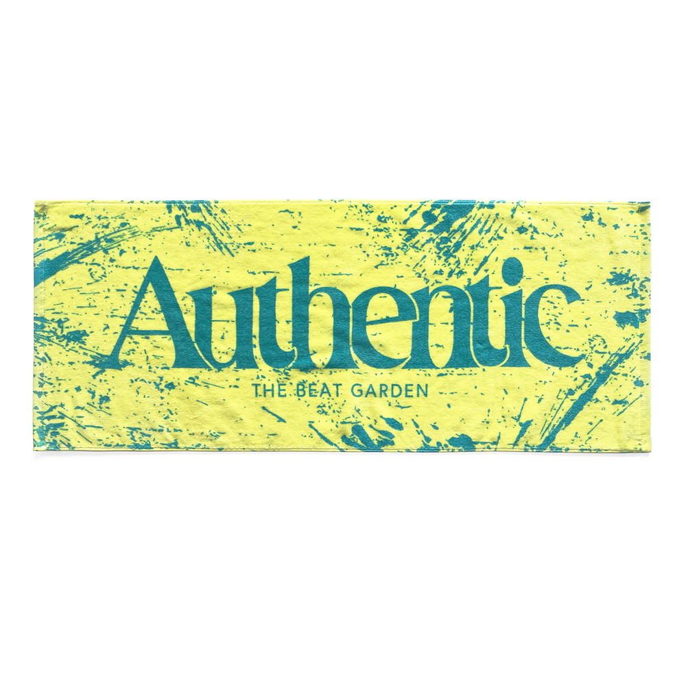 Authentic face towel　ライムイエロー