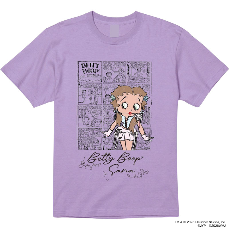 Betty Boop×SANA ラベンダー Tシャツ