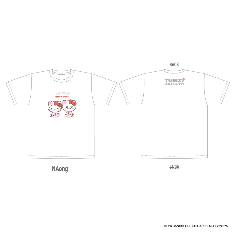 TWINZY × HELLO KITTY Tシャツ【NAong】