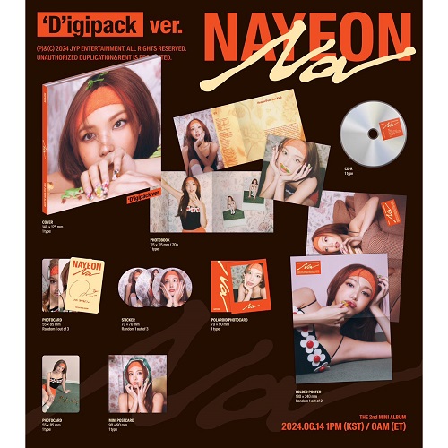 NAYEON 2nd Mini Album『NA』(‘D’igipack ver.)輸入盤