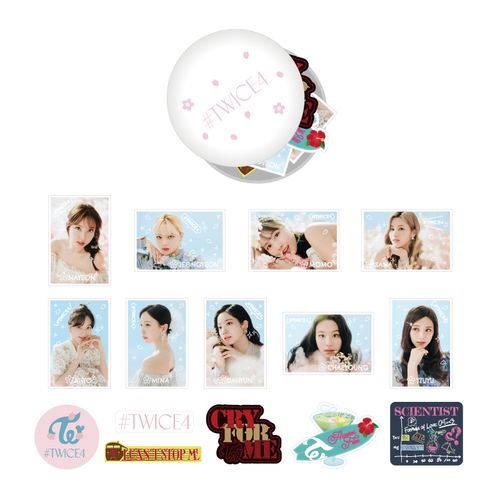 4th BEST ALBUM 『#TWICE4』リリース記念グッズ 缶ケース入りステッカーセット(15枚入り)