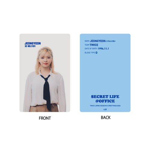 TWICE JAPAN SEASON'S GREETINGS 2023 "SECRET LIFE @OFFICE" カードホルダー&IDカード【JEONGYEON】