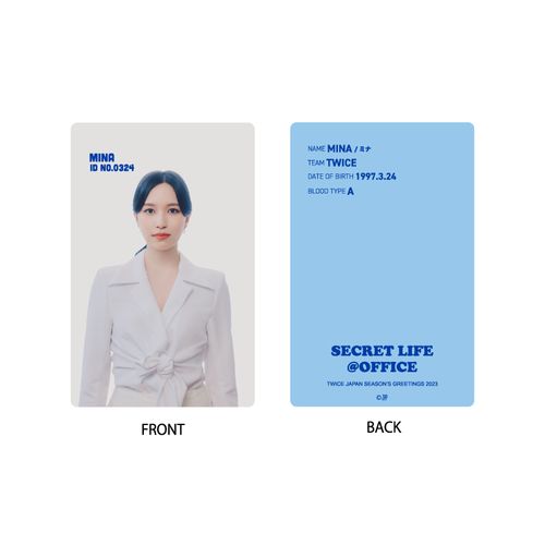 TWICE JAPAN SEASON'S GREETINGS 2023 "SECRET LIFE @OFFICE" カードホルダー&IDカード【MINA】