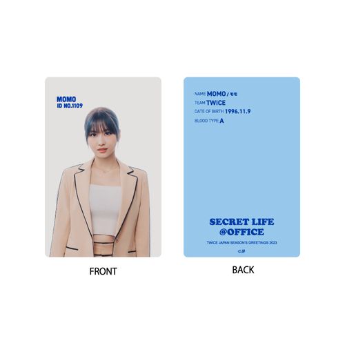 TWICE JAPAN SEASON'S GREETINGS 2023 "SECRET LIFE @OFFICE" カードホルダー&IDカード【MOMO】