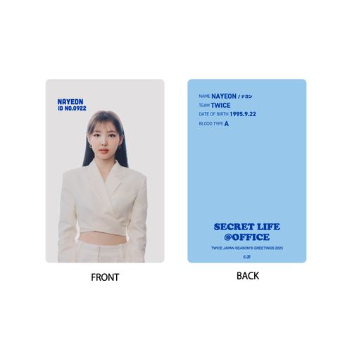 TWICE JAPAN SEASON'S GREETINGS 2023 "SECRET LIFE @OFFICE" カードホルダー&IDカード【NAYEON】