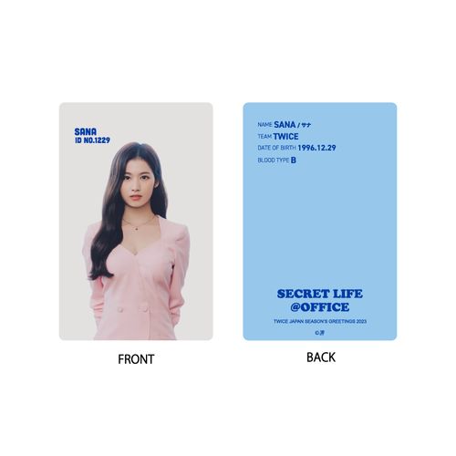 TWICE JAPAN SEASON'S GREETINGS 2023 "SECRET LIFE @OFFICE" カードホルダー&IDカード【SANA】