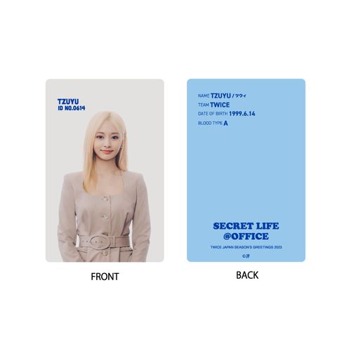 TWICE JAPAN SEASON'S GREETINGS 2023 "SECRET LIFE @OFFICE" カードホルダー&IDカード【TZUYU】