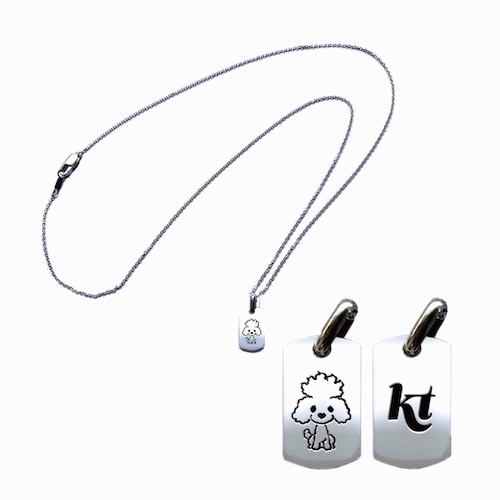 Baby Cherry with KT シルバーネックレス