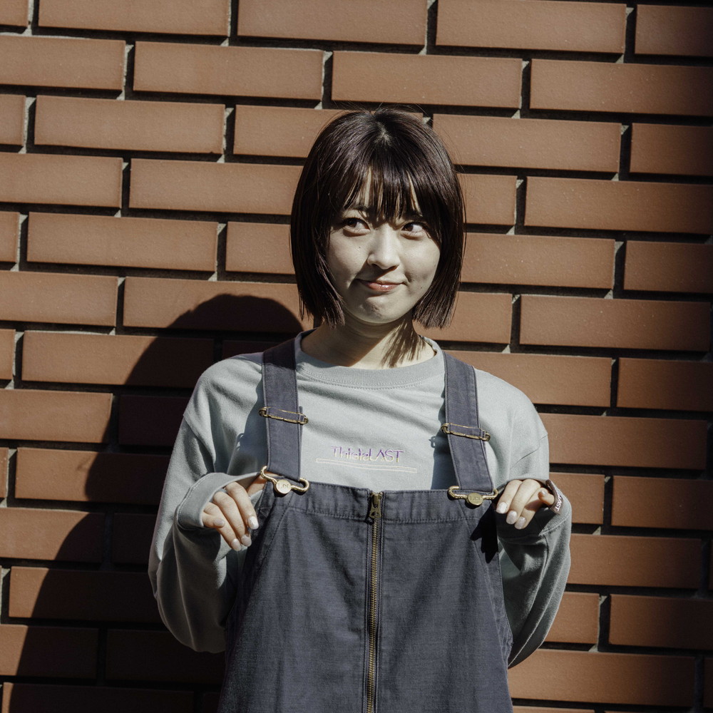 バイカラー刺繍ロゴ ロンT [スモーキーグリーン]