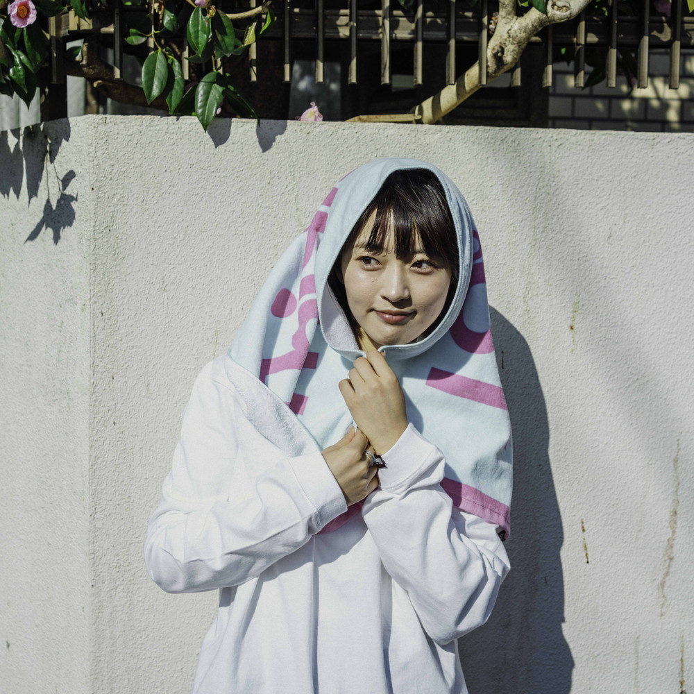 ロゴタオル [アイスグリーン×ルビーピンク]