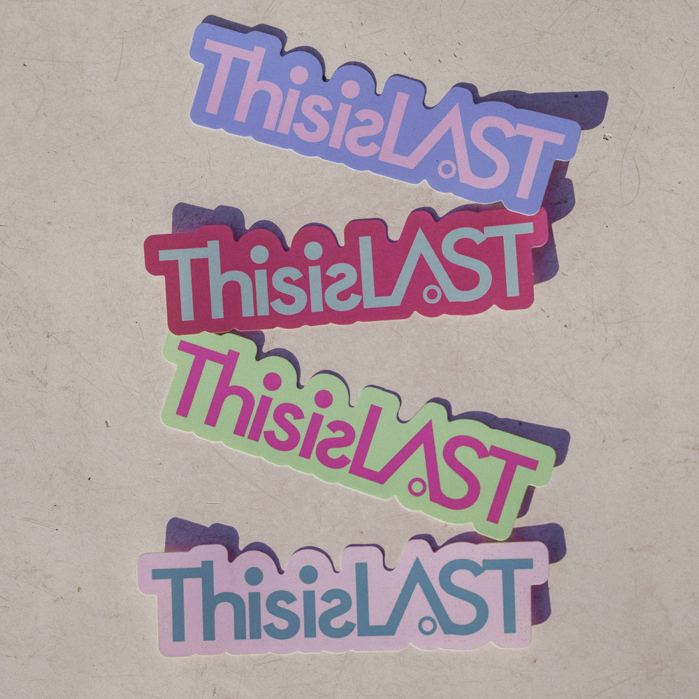 ロゴステッカー [ライトピンク×エメラルドグリーン]