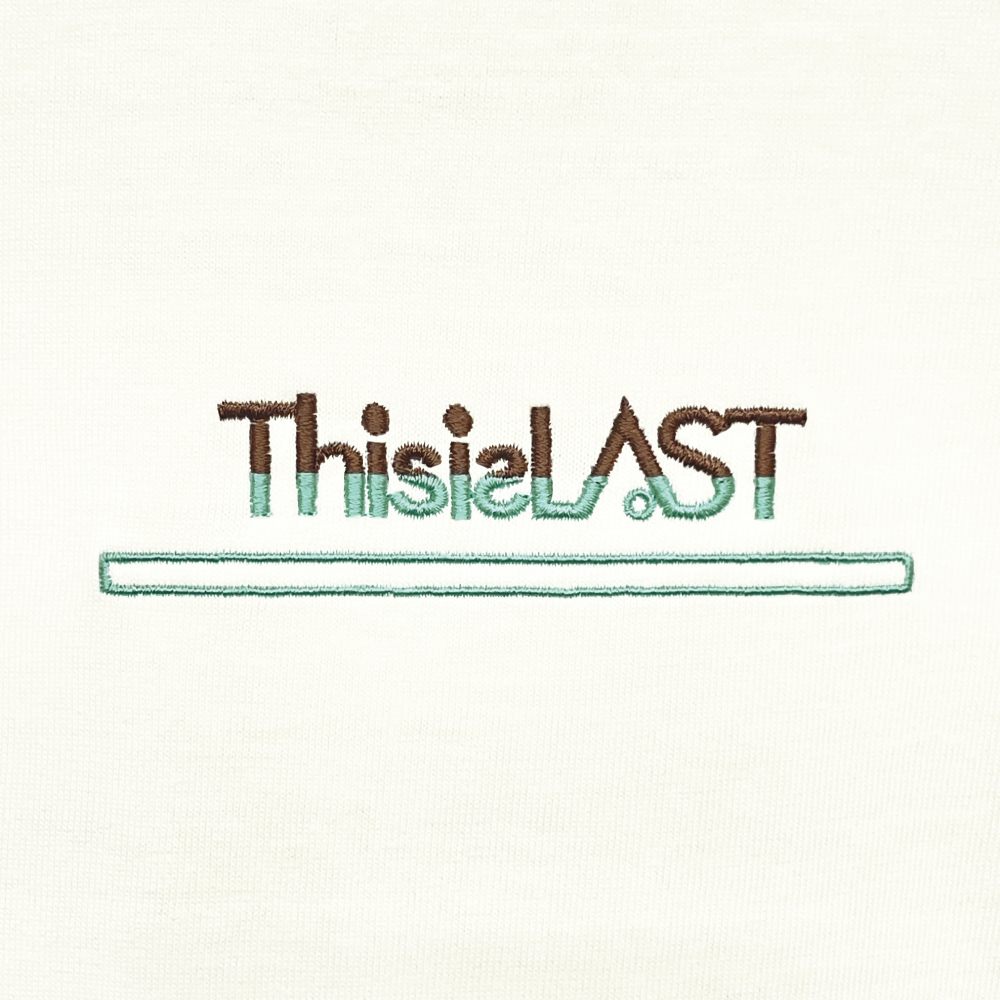 刺繍ロゴTシャツ [バニラホワイト×チョコミント]