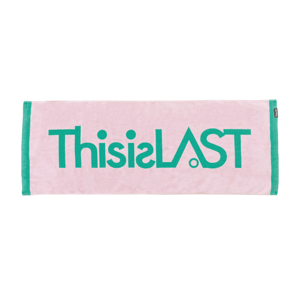 ロゴタオル [ライトピンク×エメラルドグリーン]