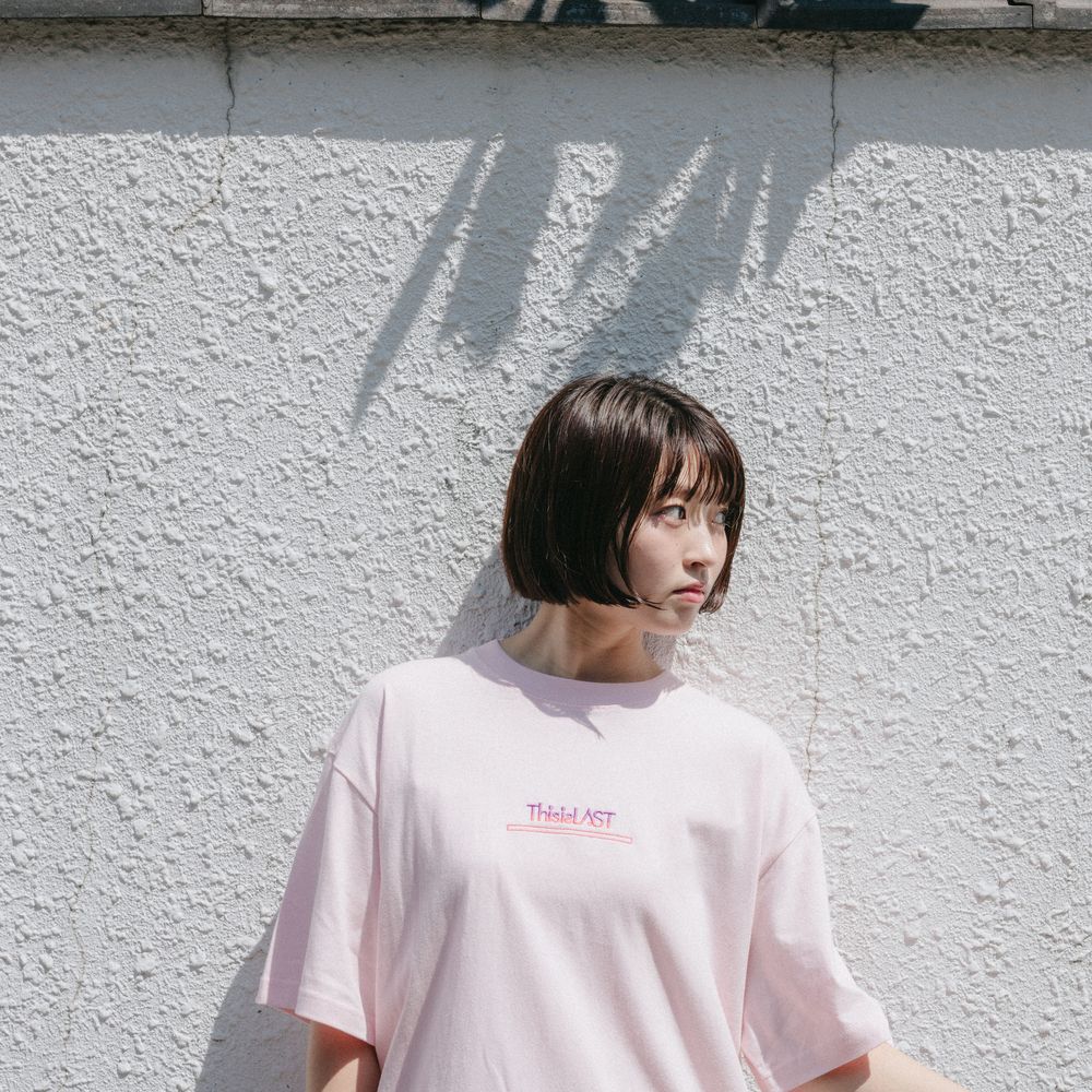 刺繍ロゴTシャツ [ピンク×コットンキャンディ]