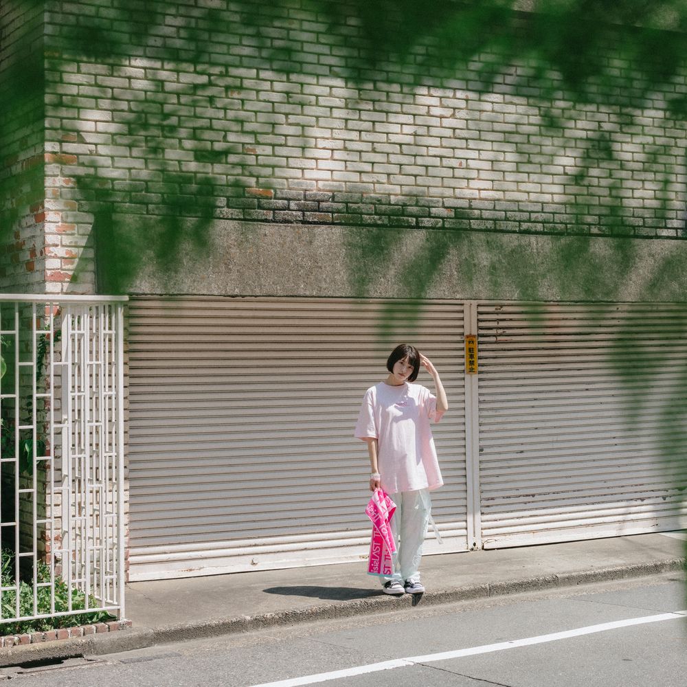 刺繍ロゴTシャツ [ピンク×コットンキャンディ]