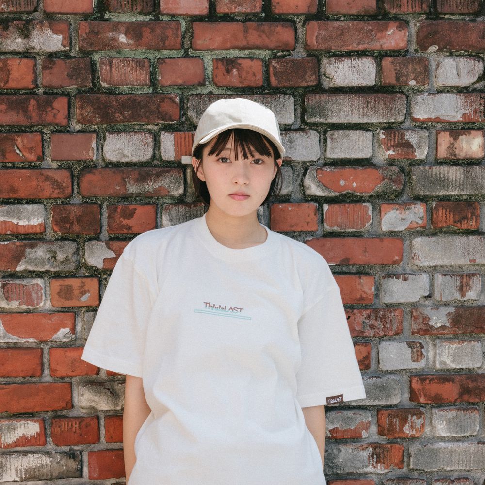 刺繍ロゴTシャツ [バニラホワイト×チョコミント]