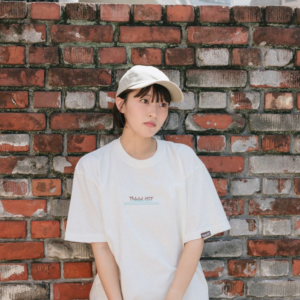 刺繍ロゴTシャツ [バニラホワイト×チョコミント]