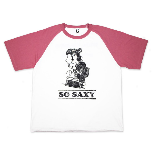 【誠果 Produce】“SO SAXY”2025 Tシャツ（ホワイト×フラミンゴピンク）