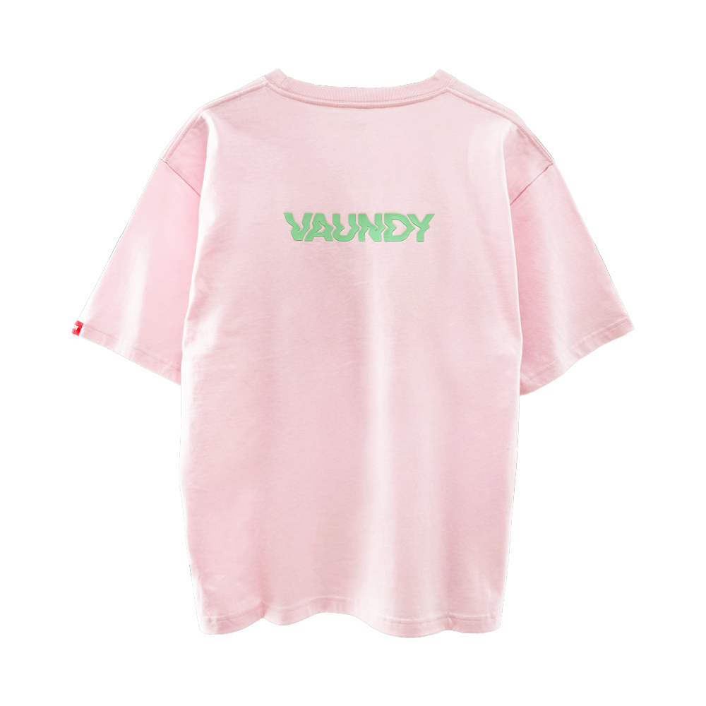 Logo T-Shirts [Pale Pink×Light Green]