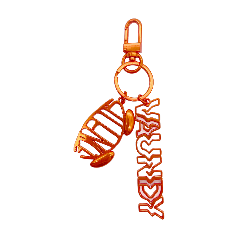 【VAWS ONLINE limited】Metal Logo Keychain "SILENCE"［Orange］