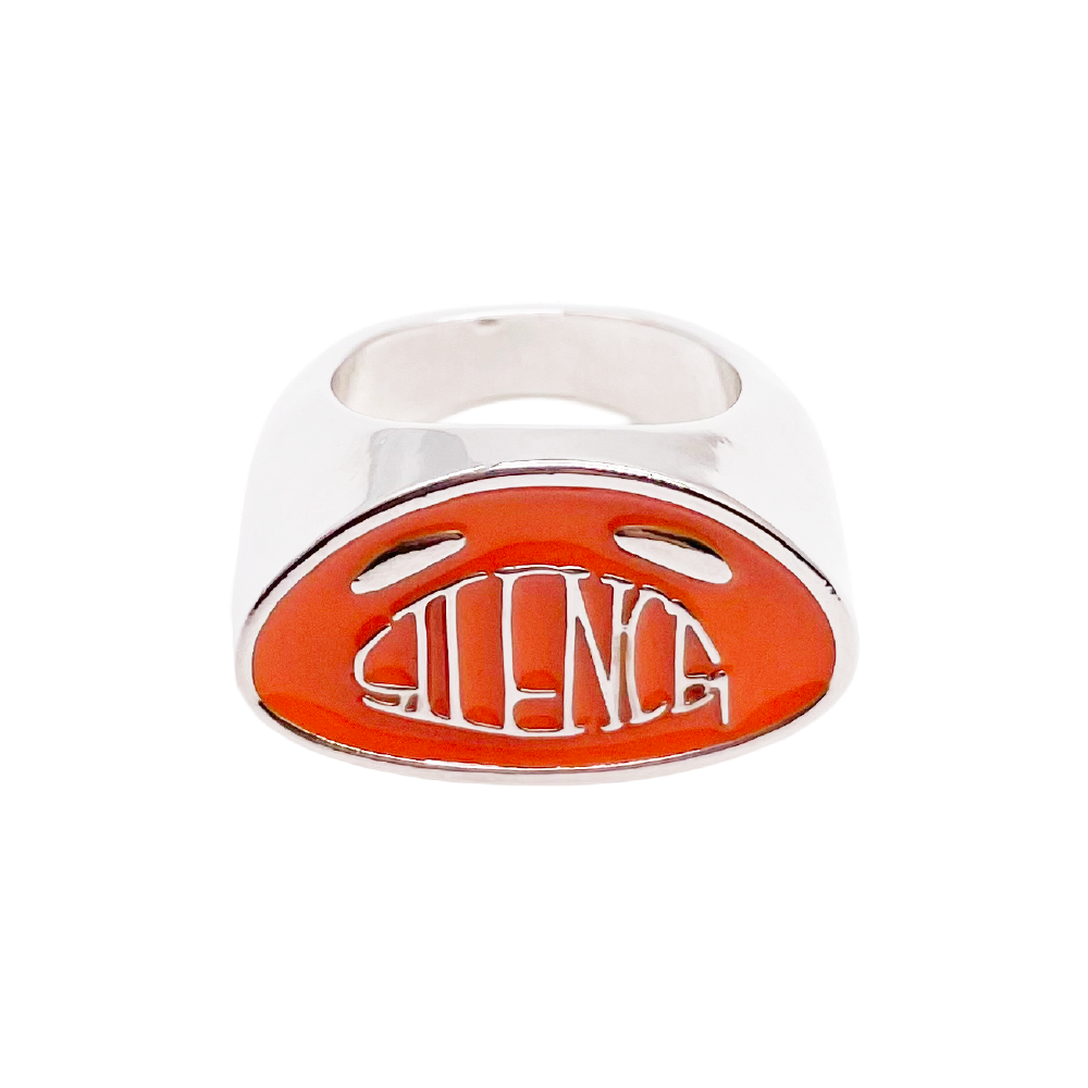 【VAWS premium ONLINE limited】Logo Ring "SILENCE"［Orange］