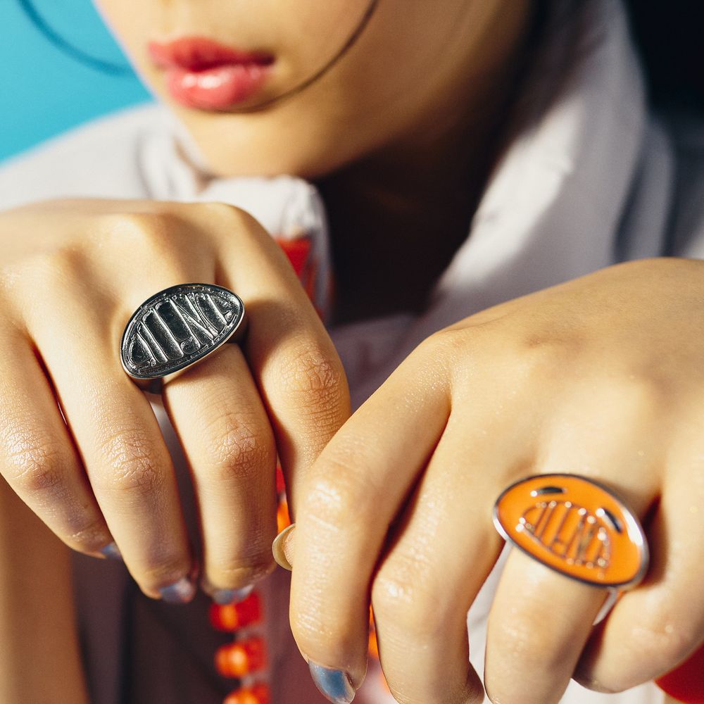 【VAWS premium ONLINE limited】Logo Ring "SILENCE"［Orange］