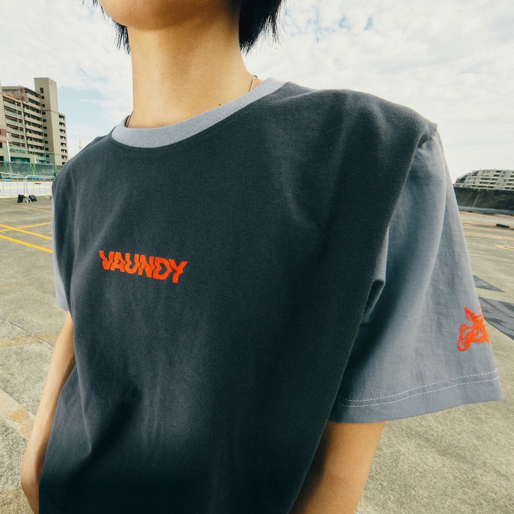 Drawcord T-shirt "HORO" [Charcoal]