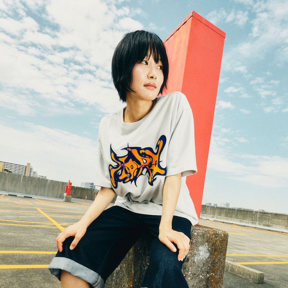 Brush Logo T-shirt "HORO" [Gray]
