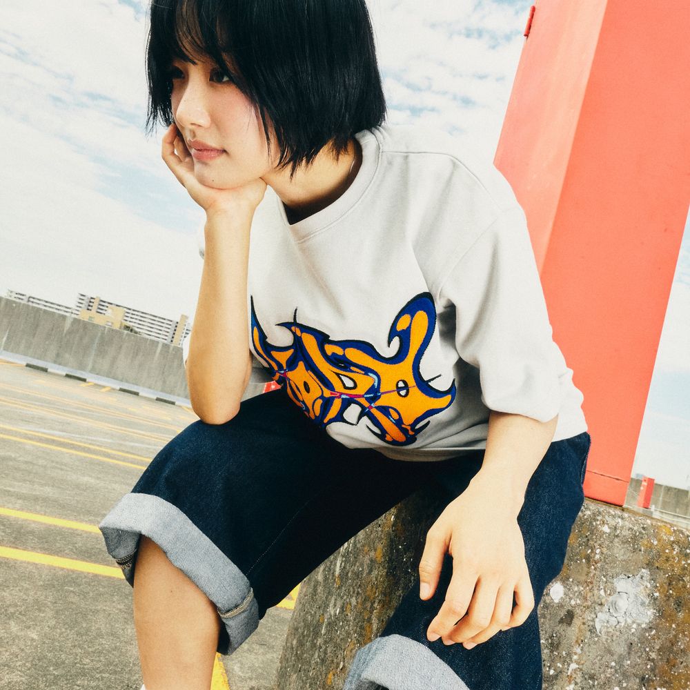 Brush Logo T-shirt "HORO" [Gray]