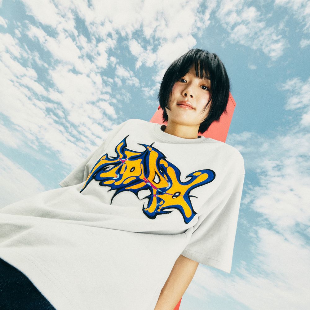 Brush Logo T-shirt "HORO" [Gray]
