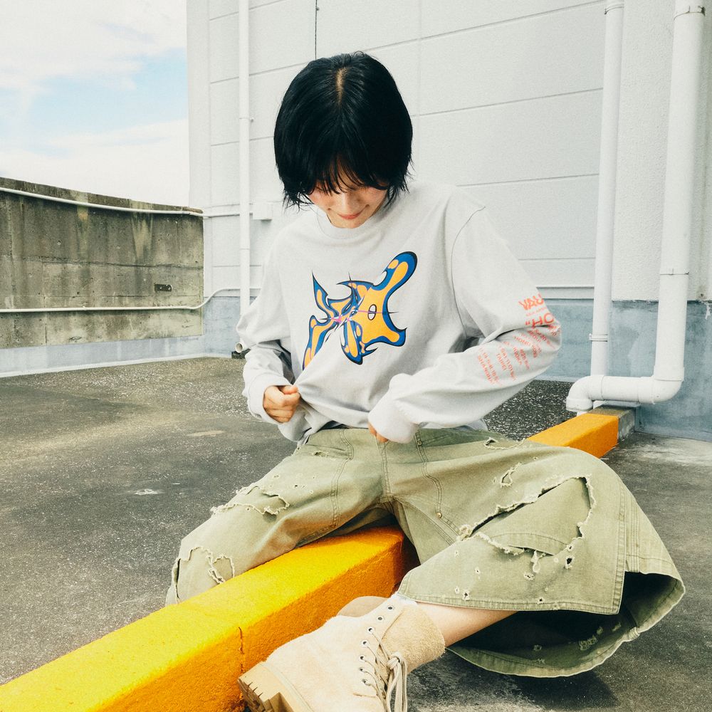 Long Sleeve Tour T-shirt "HORO" [Gray]