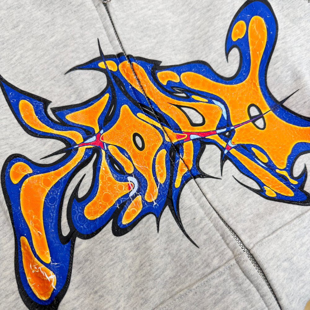 【VAWS premium ONLINE limited】Mesh-Sleeve Zip-Up Hoodie "HORO"