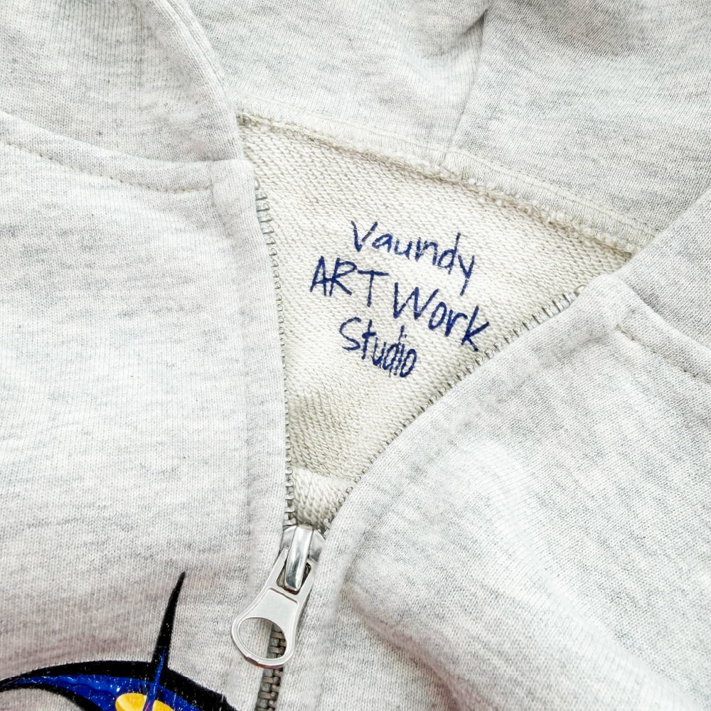 【VAWS premium ONLINE limited】Mesh-Sleeve Zip-Up Hoodie "HORO"