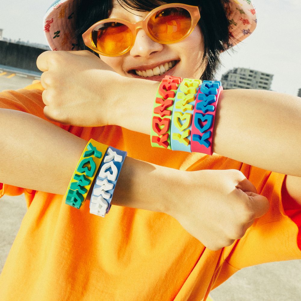 【SEOUL limited】Rubber Band "HORO" [Light Green×Red]