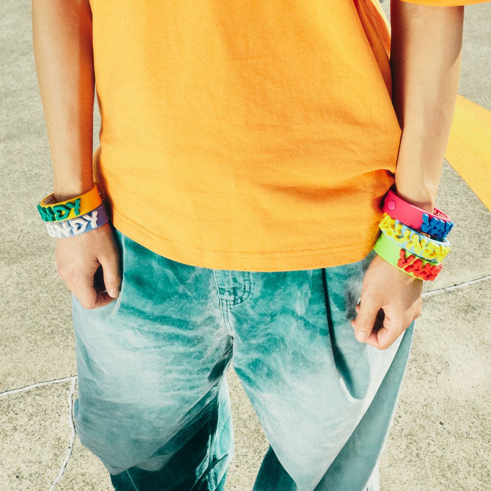 【SEOUL limited】Rubber Band "HORO" [Light Green×Red]