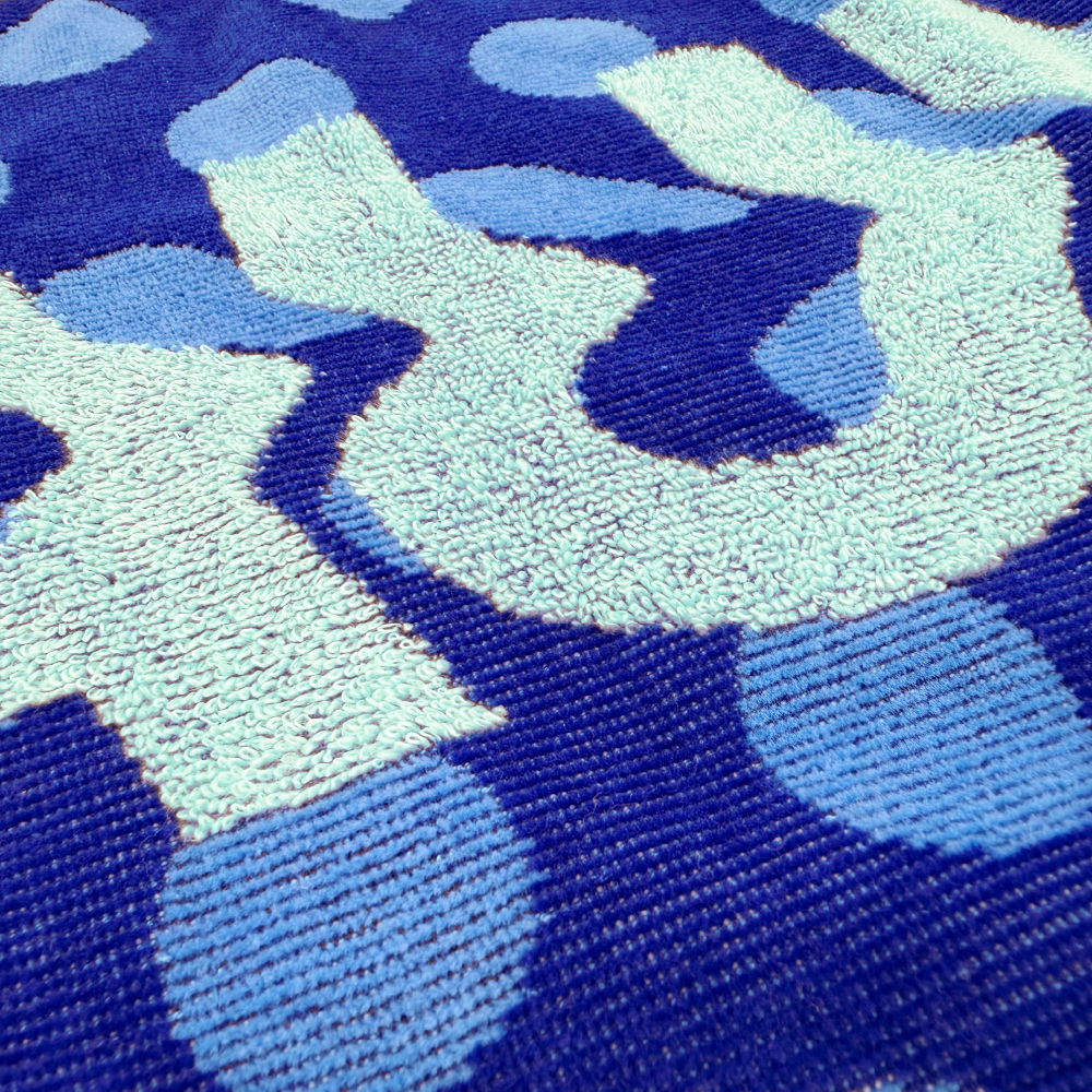 Logo Jacquard Towel "HORO" [Blue]