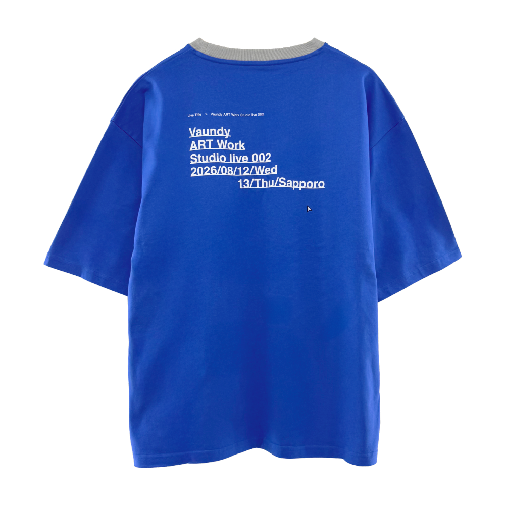 Vaundy ART Work Studio live 002 T-shirt [Blue]