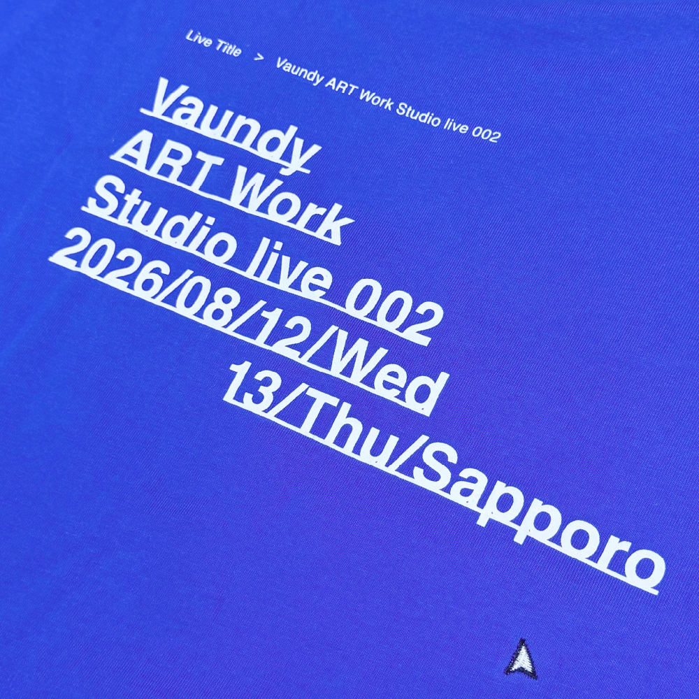 Vaundy ART Work Studio live 002 T-shirt [Blue]