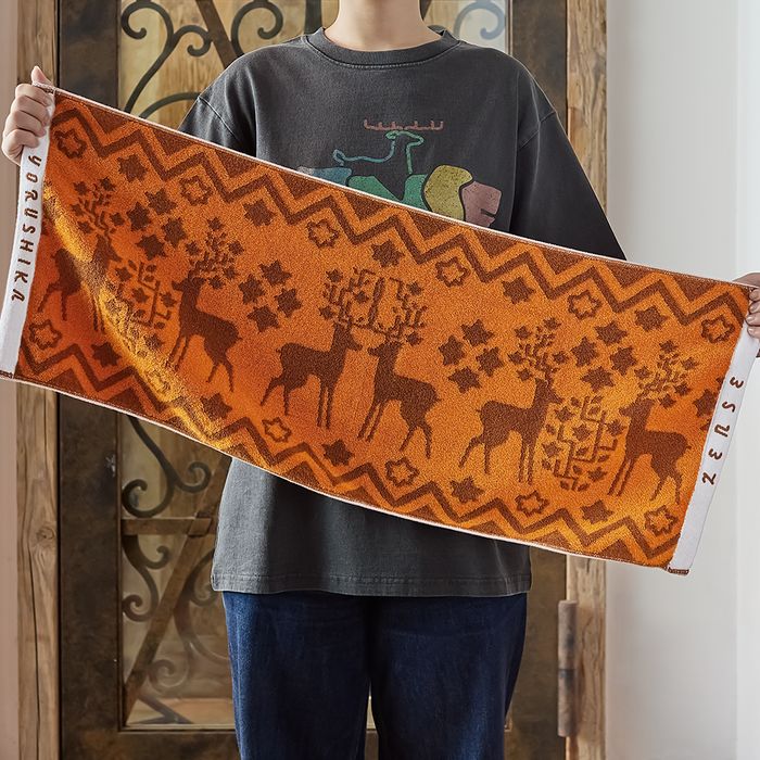 ZENSE 2024 ジャガードタオル 大阪公演カラー〈オレンジ×ブラウン〉