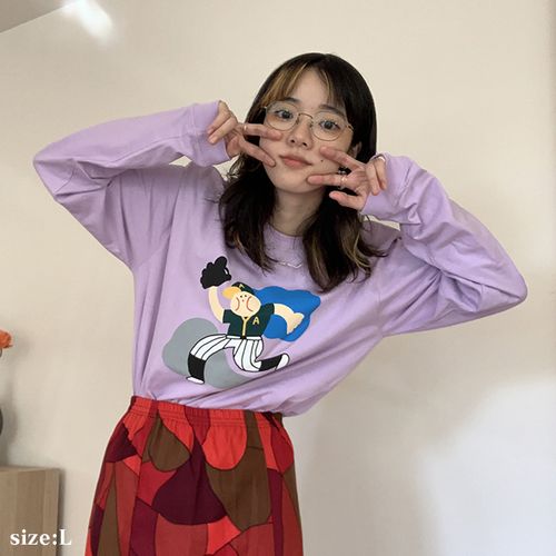 華のドラ1ルーキー ロンT/ライトパープル