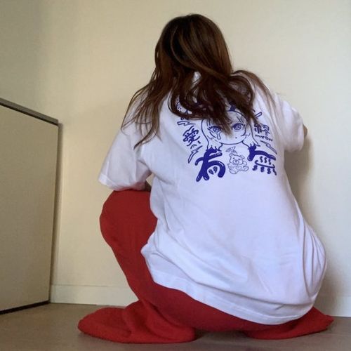 不機嫌ガール Tシャツ/ホワイト