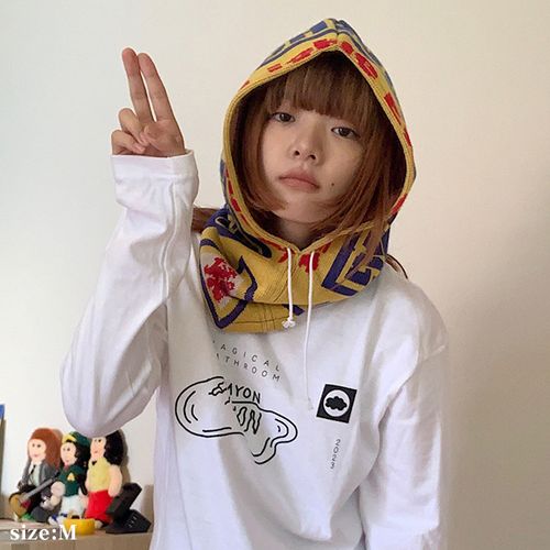 涼しくなることを願って ロンT/ホワイト