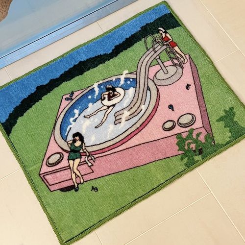 湯船へ落ちるよレコード バスマット